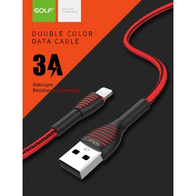 Шнур для зарядки для Iphone - USB GOLF GC-74 кабель 1 метр Красный