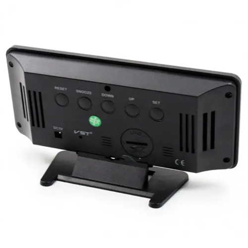 Зеркальные LED часы с будильником и термометром VST-888Y Чёрные зеленная подсветка