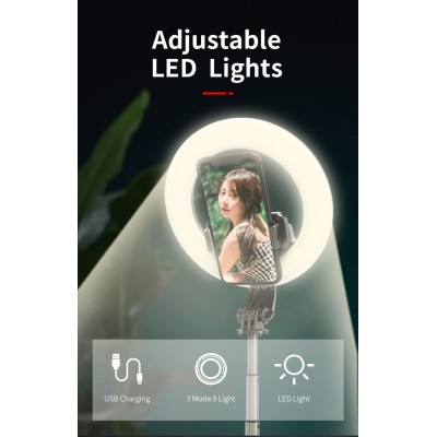 Кольцевая LED лампа L07 16 см с держателем для телефона селфи кольцо для блогера с треногой