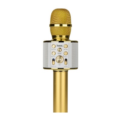Беспроводной караоке микрофон HOCO BK3 Cool sound Золотой
