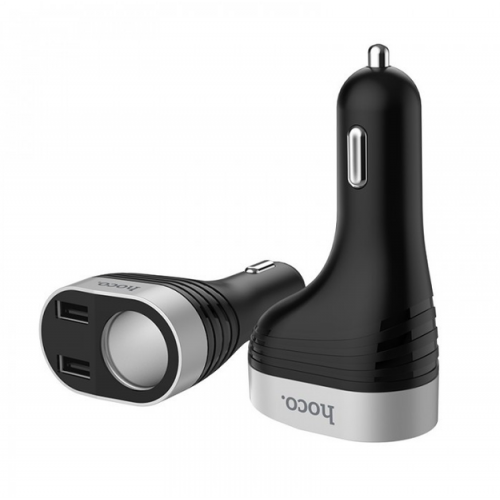 Автомобильное зарядное устройство HOCO Z29 Regal с цифровым дисплеем 2 USB