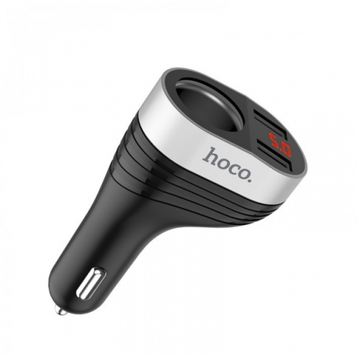 Автомобильное зарядное устройство HOCO Z29 Regal с цифровым дисплеем 2 USB