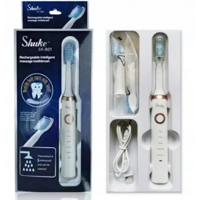Электрическая зубная щетка Shuke SK-601 с 4-мя насадками Белая