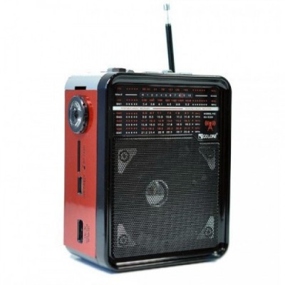 Радиоприемник с USB выходом GOLON RX-9100 Чёрный с красным