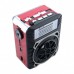 Радиоприемник Golon RX-9133 USB microSD с фонариком Чёрный с красным