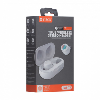 Наушники Беспроводные Bluetooth Yison TWS-T3 Белые