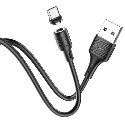 Кабель магнитный USB на micro USB HOCO X52 Sereno для зарядки Чёрный	