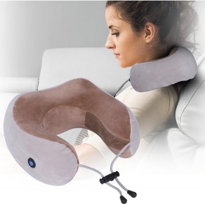 Массажная подушка для шеи U-shaped Massage pillow портативный массажер, вибромассажер на батарейках