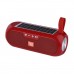 Портативная переносная Bluetooth колонка TG-182 радио, PowerBank и солнечной батареей Красная