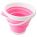 Ведро 10 литров туристическое складное Collapsible Bucket Розовое