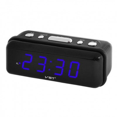 Электронные проводные цифровые часы VST-738-5 синяя подсветка