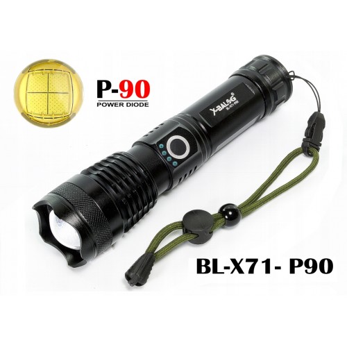Тактический мощный фонарь POLICE BL-X71-P90 фонарик аккумулятор 26650 Type C