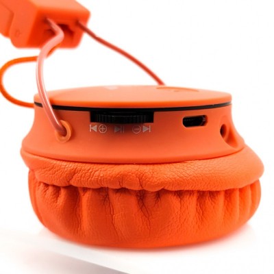 Беспроводные Bluetooth Наушники с MP3 плеером NIA-X2 Радио блютуз Оранжевые