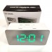 Зеркальные LED часы с будильником и термометром DS-3658L Белые (зеленная подсветка) 