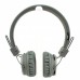 Беспроводные Bluetooth Наушники с MP3 плеером NIA-X2 Радио блютуз Серые
