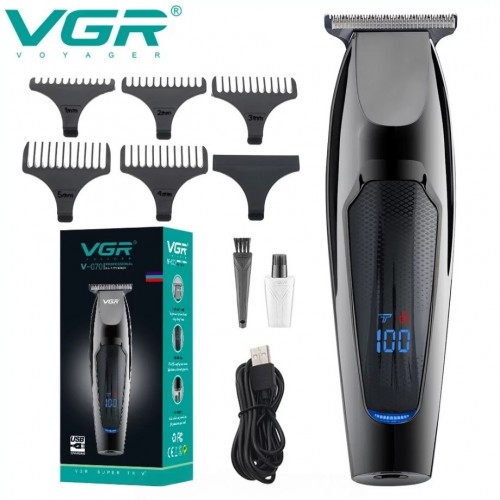 Машинка для стрижки волос триммер VGR V-070 с USB и индикатором зарядки зарядкой