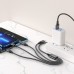 Кабель для зарядки телефонов HOCO X76 4 в 1 USB to Type-C+Type-C+Lightning+MicroUSB 2A Чёрный