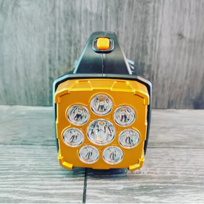 Аккумуляторный LED фонарь Hurry Bolt HB-1678 аварийный светильник с солнечной панелью Золотой