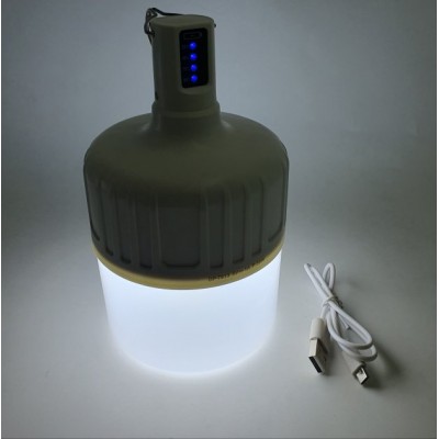 Аккумуляторная кемпинговая LED лампа 18W USB зарядка фонарь светильник 2 режима яркости 2000mAh DP 7812