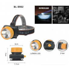 Налобный фонарь На батарейках 3 шт АА BL-8902