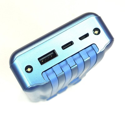 Внешний аккумулятор с солнечной панелью Power bank UKC 8412 20000 Mah зарядка кабель 4в1 Синий