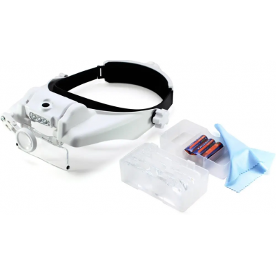 Бинокулярная Лупа очки MG 81000G с LED Подсветкой для Пайки и Ремонта