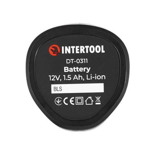 Аккумулятор 12 В, литий-ион, 1.5 Ач для дрели-шуруповерта DT-0310 INTERTOOL DT-0311