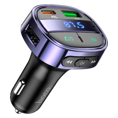 Автомобильный FM-трансмиттер модулятор Bluetooth MP3 HOCO E70 PD30W+QC3.0 с функцией быстрой зарядки