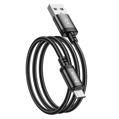 Кабель Micro USB HOCO X89 Wind 1 метра 2.4A Чёрный