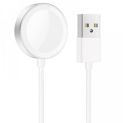 Беспроводное зарядное устройство для смарт-часов Hoco CW39 iWatch USB 10W Белый