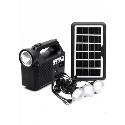 Фонарь ручной + зарядная станция + солнечная панель и 3 лампы GDLite 8017 MKII