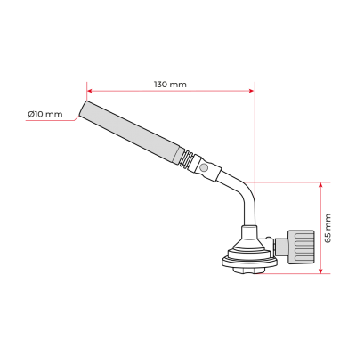 Горелка газовая, регулятор, сопло D=10 мм INTERTOOL GB-0024