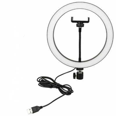 Кольцевая LED лампа 30 см с держателем для телефона селфи кольцо для блогера M-300 СО ШТАТИВОМ
