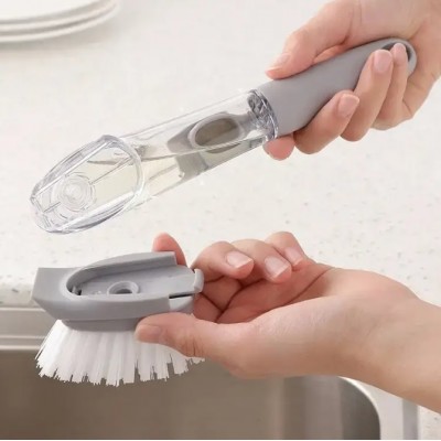 Щетка для мытья посуды Decontamination Wok Brush с дозатором моющего средства