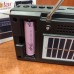 Радиоприёмник с солнечной панелью FM USB MicroSD и фонариком NS-8126S на аккумуляторе Чёрный с красным