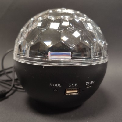 Светодиодный диско-шар (дискошар) Led magic ball light c Bluetooth и пультом Чёрный