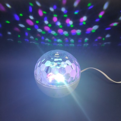 Светодиодный диско-шар (дискошар) Led magic ball light c Bluetooth и пультом Белый