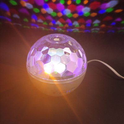 Светодиодный диско-шар (дискошар) Led magic ball light c Bluetooth и пультом Белый