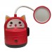 Лампа настольная аккумуляторная с точликой для карандашей и ночником Q307 котик Красный