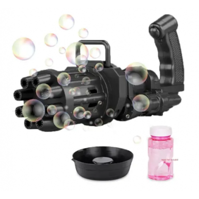 Пулемет из мыльных пузырей, BUBBLE GUN BLASTER машинка для пузырей, генератор мыльных пузырей, пузыремёт Чёрный