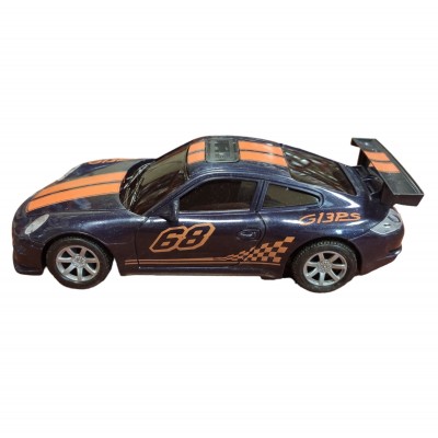 Машина на радиоуправлении Porsche JT 627 подсветка фар, аккумулятор 3.7V Чёрная с оранжевым