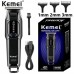 Беспроводная машинка для стрижки волос с насадками, индикацией уровня заряда и режимом Turbo Kemei KM-659