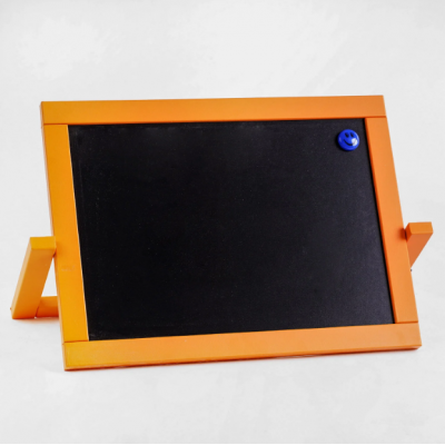 Мольберт настольный ПВХ цвет оранжевый М007 двухсторонний: 1 магнит, размер доски 450*335мм