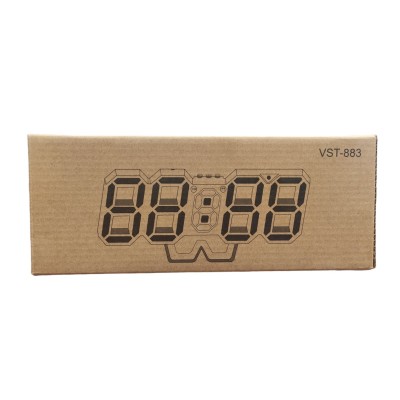 Электронные настольные LED часы с будильником и термометром VST-883 белые (Белая подсветка)