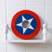 Креативная настенная полка органайзер для ванной комнаты с самоклеящейся фиксацией 33*14,5*13,5 см Белая
