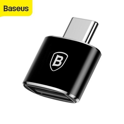 Переходник Baseus USB на Type-C MAX 2.4A Черный (CATOTG-01) Оригинал