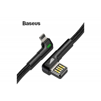 Кабель Baseus Data Lightning 2.4A 1 м CALKLF-P01 Боковой USB Чёрный Оригинал
