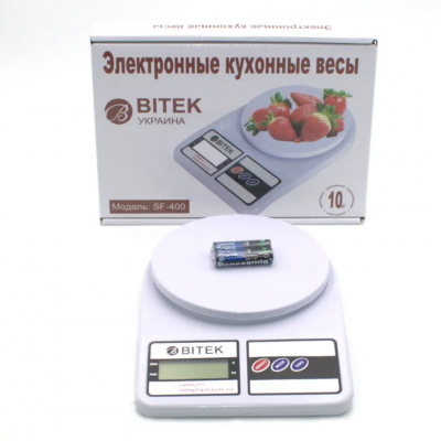 Электронные Кухонные Весы кухонные 10 кг BITEK SF-400 + Батарейки