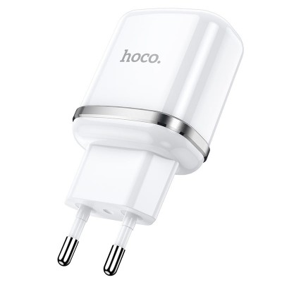 Сетевое зарядное устройство Hoco N4 Aspiring 2USB 2.4A Type-C Белый