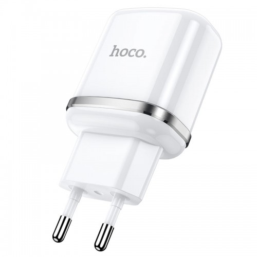 Сетевое зарядное устройство Hoco N4 Aspiring 2USB 2.4A Type-C Белый